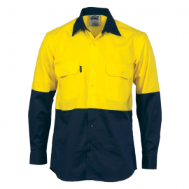 DNC Hi Vis Cool Breeze Vented L/S Cotton Shirt