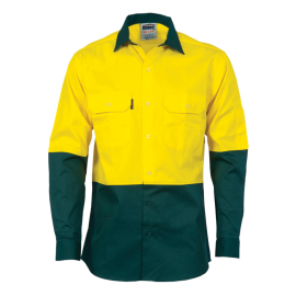 DNC Hi Vis Cotton Drill L/S Shirt