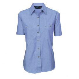 DNC Ladies Cotton Short Sleeve Chambray Shirt