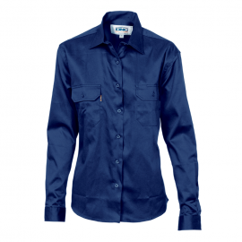 DNC Ladies Long Sleeve Cotton Drill Work Shirt