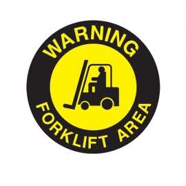 Warning Forklift Area Floor Sign
