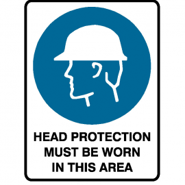 Head Protection Must Be Worn In This Area