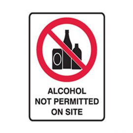 Alcohol Not Permitted Sign