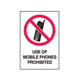 Mobile Phones Prohibited Sign