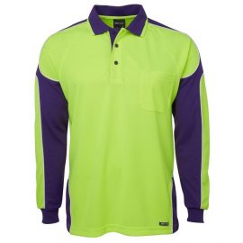 JB's Wear Hivis Arm Panel L/S Polo