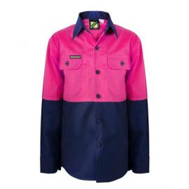 Workcraft Kids L/S Cotton Drill Shirt