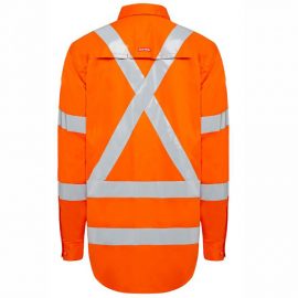 Yakka Biomotion Hivis L/S Shirt with X Taped Back