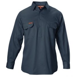 Yakka Closed Front L/S Drill Shirt