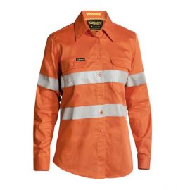 Bisley Womens Hivis Industrial Cool Vent L/S Shirt