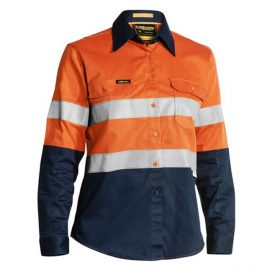 Bisley Womens Hivis Cool Vent L/S Shirt