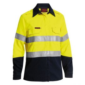 Bisley Womens Hivis FR Vented L/S Shirt